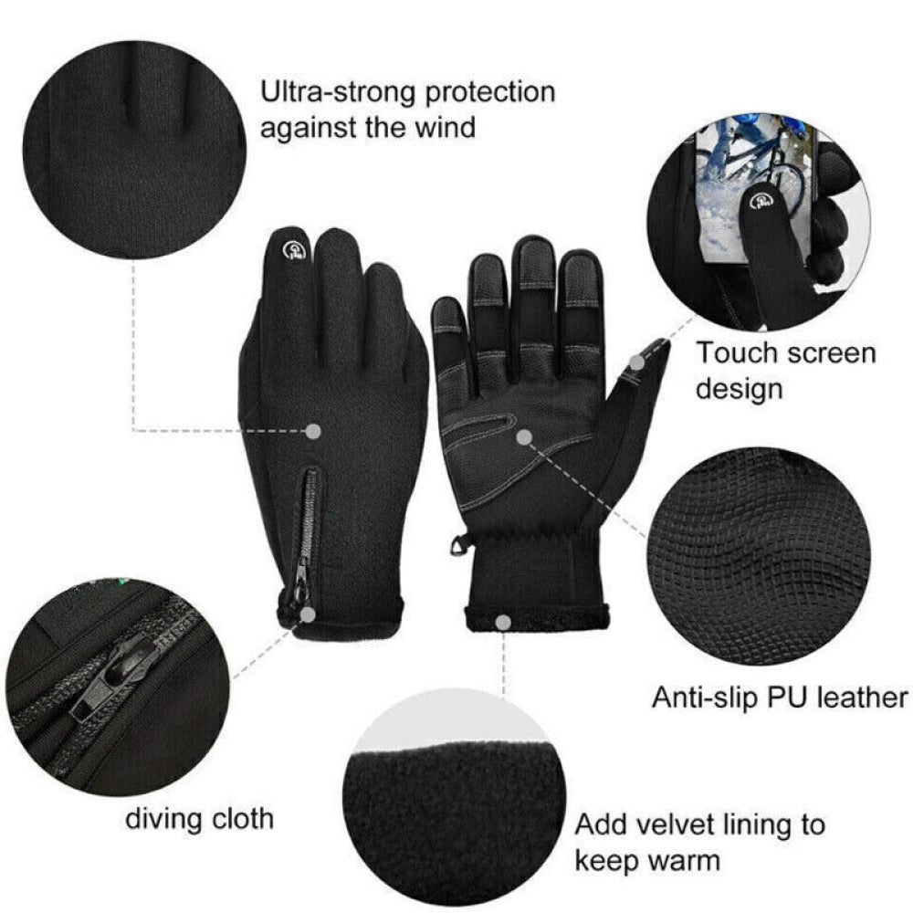 Gants Unisexes Thermiques Imperméables