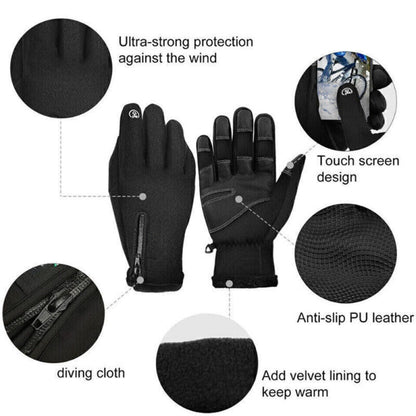 Gants Unisexes Thermiques Imperméables