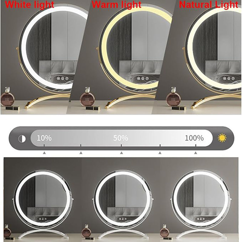 Miroir de Maquillage LED Tactile – Noir