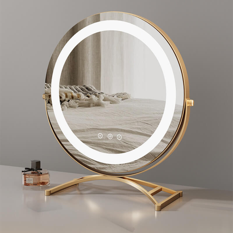 Miroir de Maquillage LED Tactile – Noir