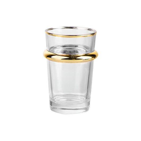 Set de 6 verres à thé marocain beldi doré