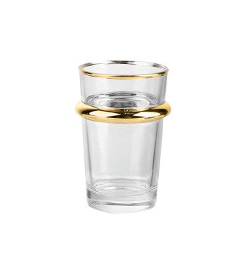 Set de 6 verres à thé marocain beldi doré