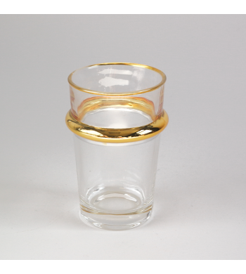Set de 6 verres à thé marocain beldi doré