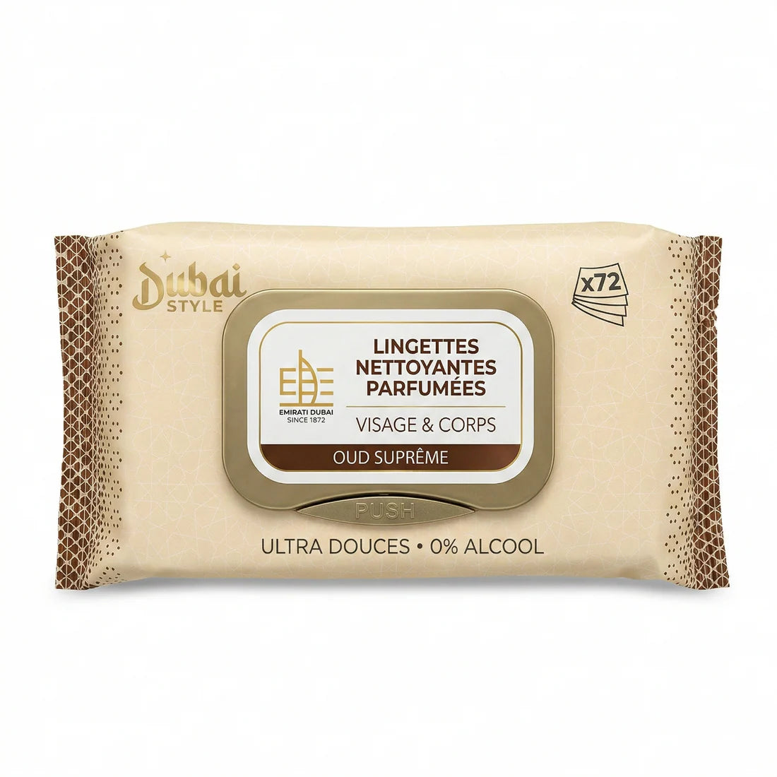Dubai Style - Lingettes Visage et Corps Oud Sûpreme x72