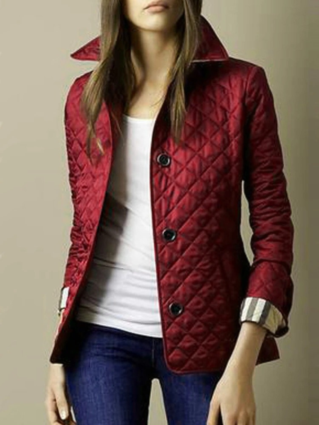 Veste Décontractée Matelassée Femme