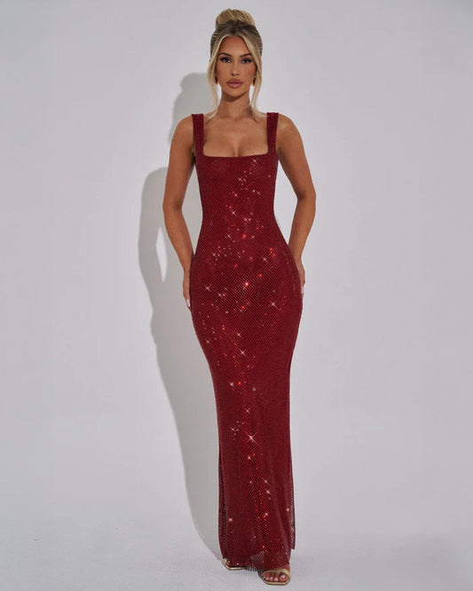 Women's Embellished Maxi Evening Gown