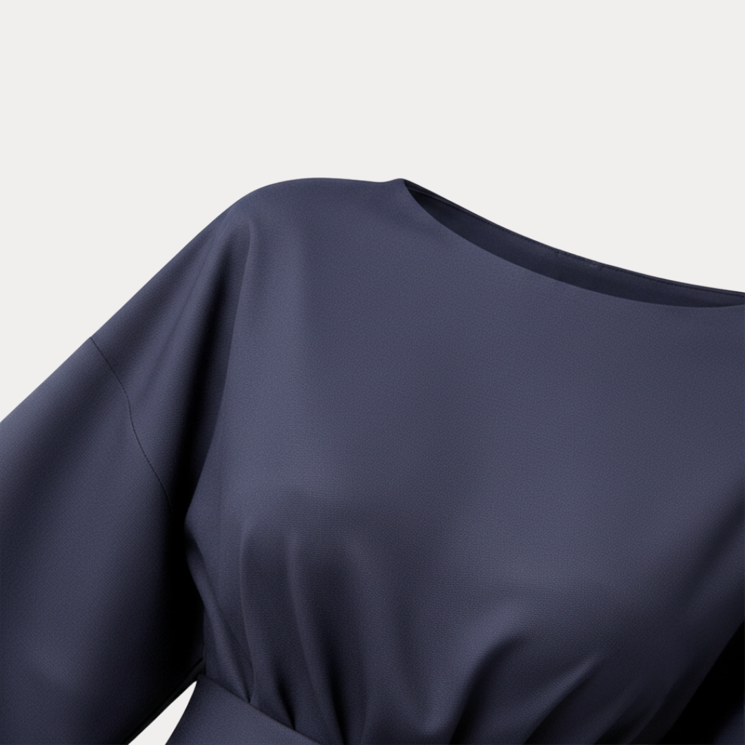 Robe Élégante Ceinturée Polyvalente Femme, mi-longue, portefeuille