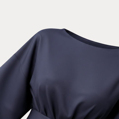 Robe Élégante Ceinturée Polyvalente Femme, mi-longue, portefeuille