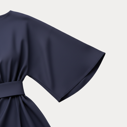 Robe Élégante Ceinturée Polyvalente Femme, mi-longue, portefeuille