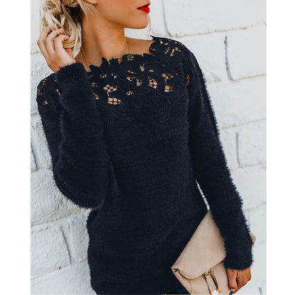 Pull Respirant à Fleurs Toutes Saisons Femme