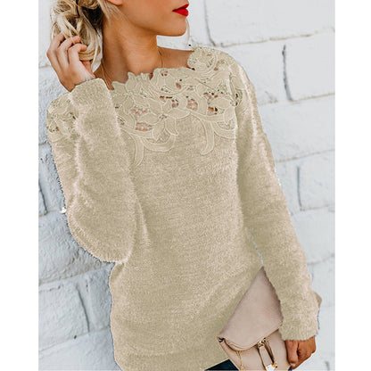 Pull Respirant à Fleurs Toutes Saisons Femme