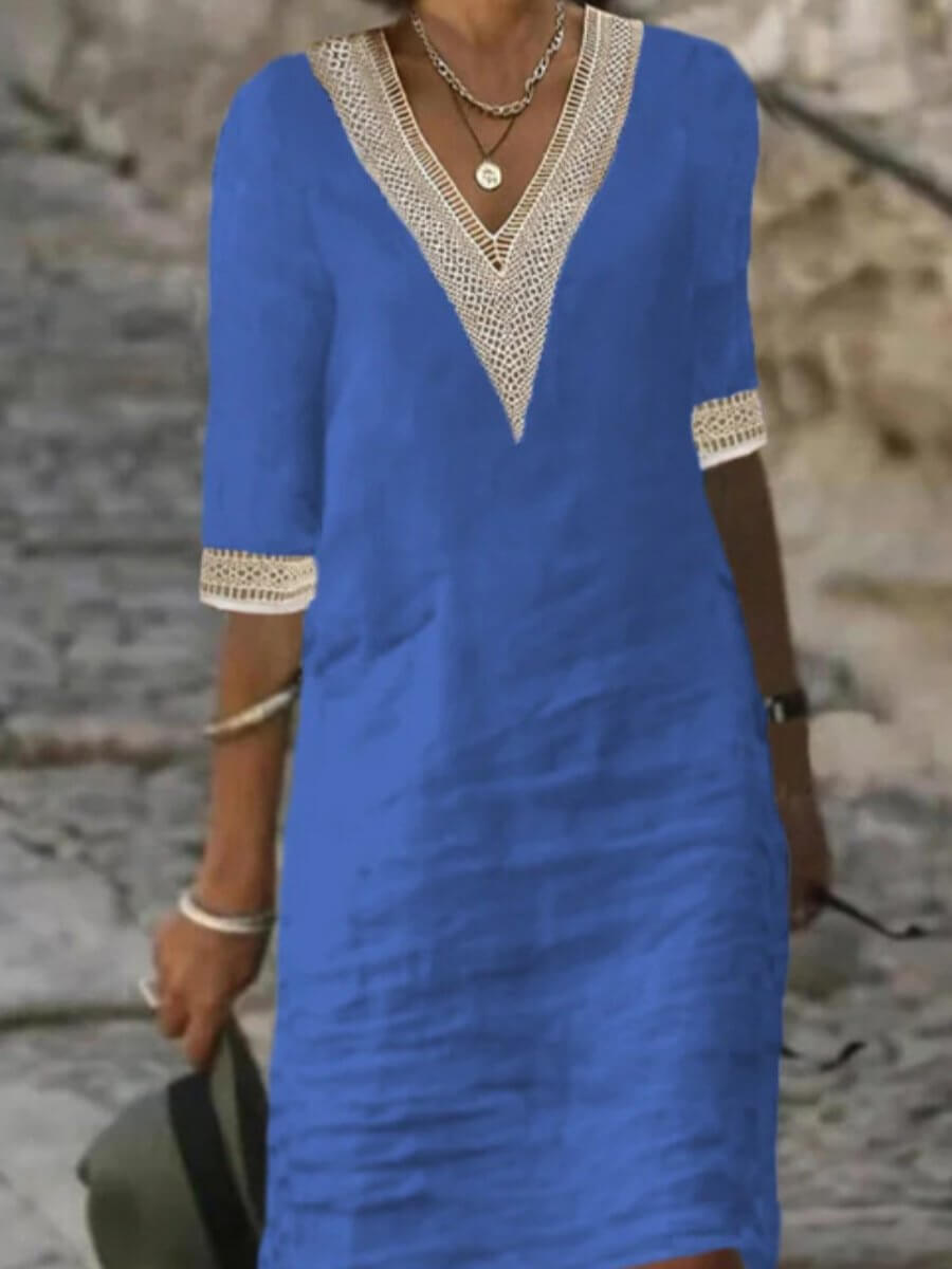 Robe Décontractée Femme, col V