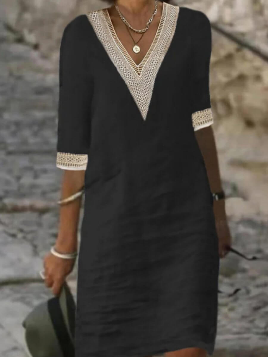 Robe Décontractée Femme, col V