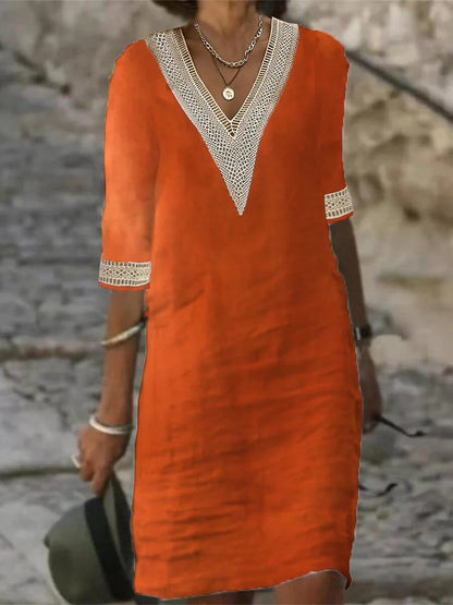 Robe Décontractée Femme, col V
