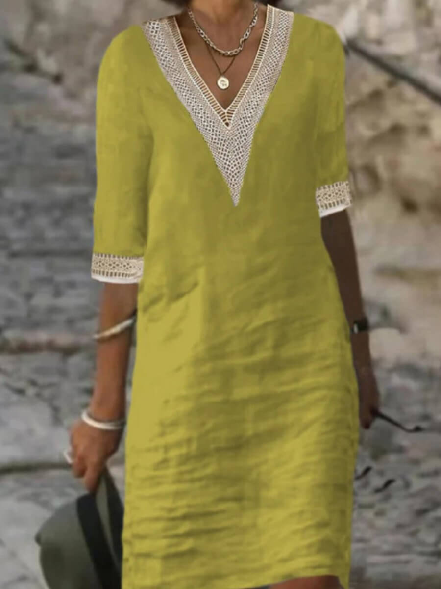 Robe Décontractée Femme, col V