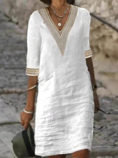 Robe Décontractée Femme, col V