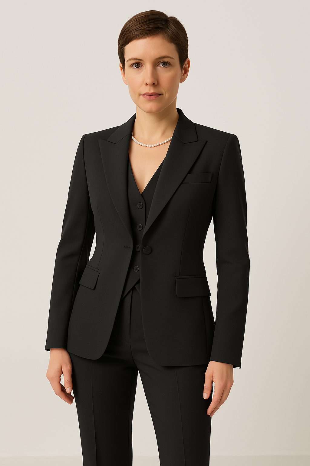 Ensemble Costume Élégant Toutes Saisons Femme