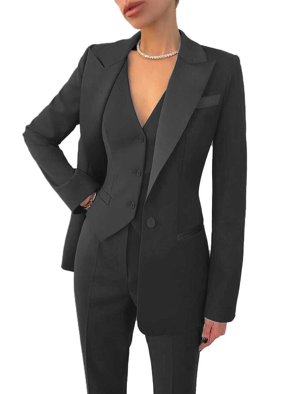 Ensemble Costume Élégant Toutes Saisons Femme