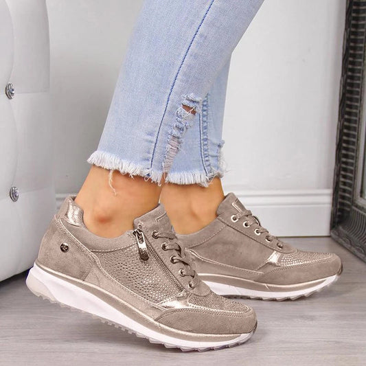 Women's Halene TreadEase Sneakers with Cushioned Soles – coloris Grey