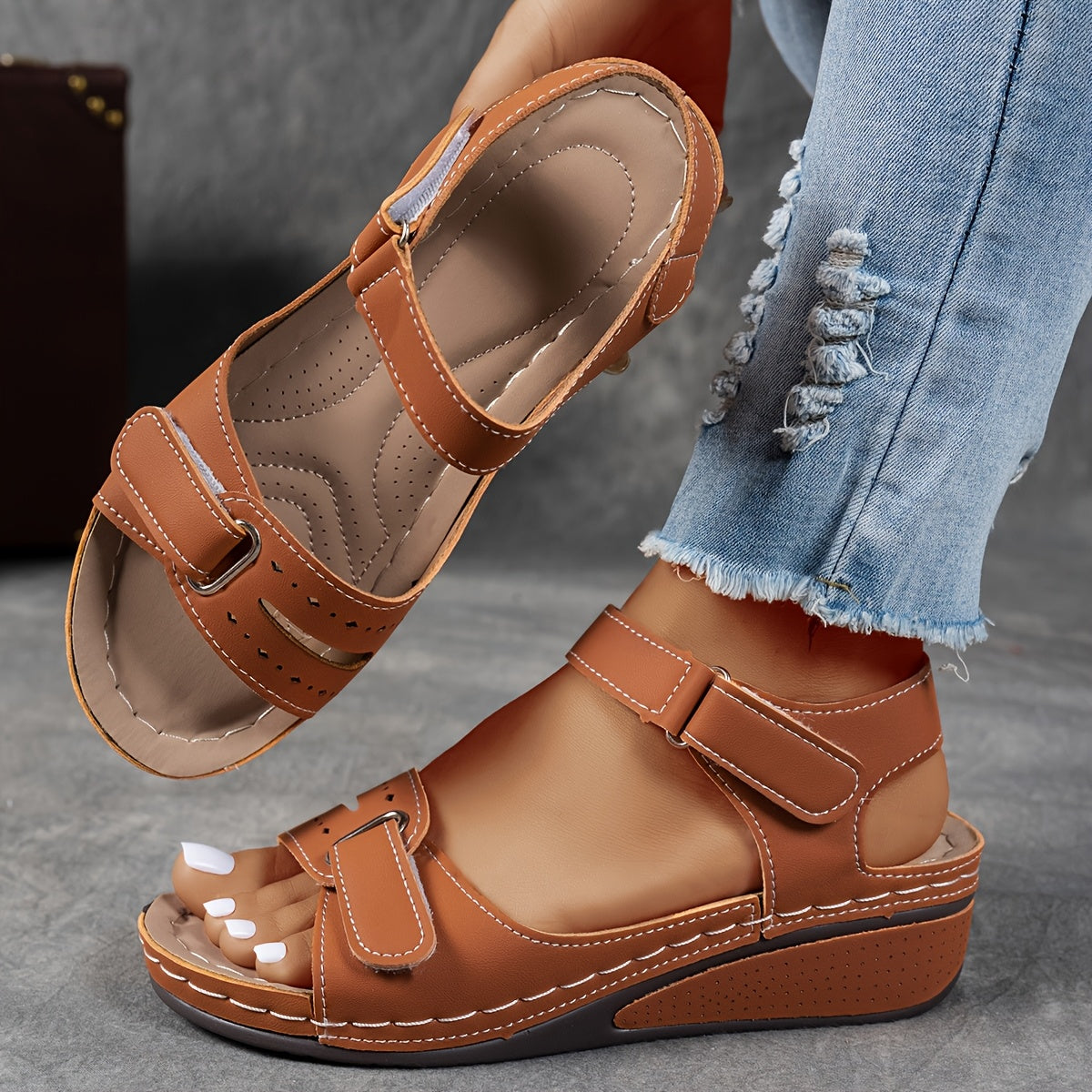 Sandales Orthopédiques Réglables Rembourrées Femme