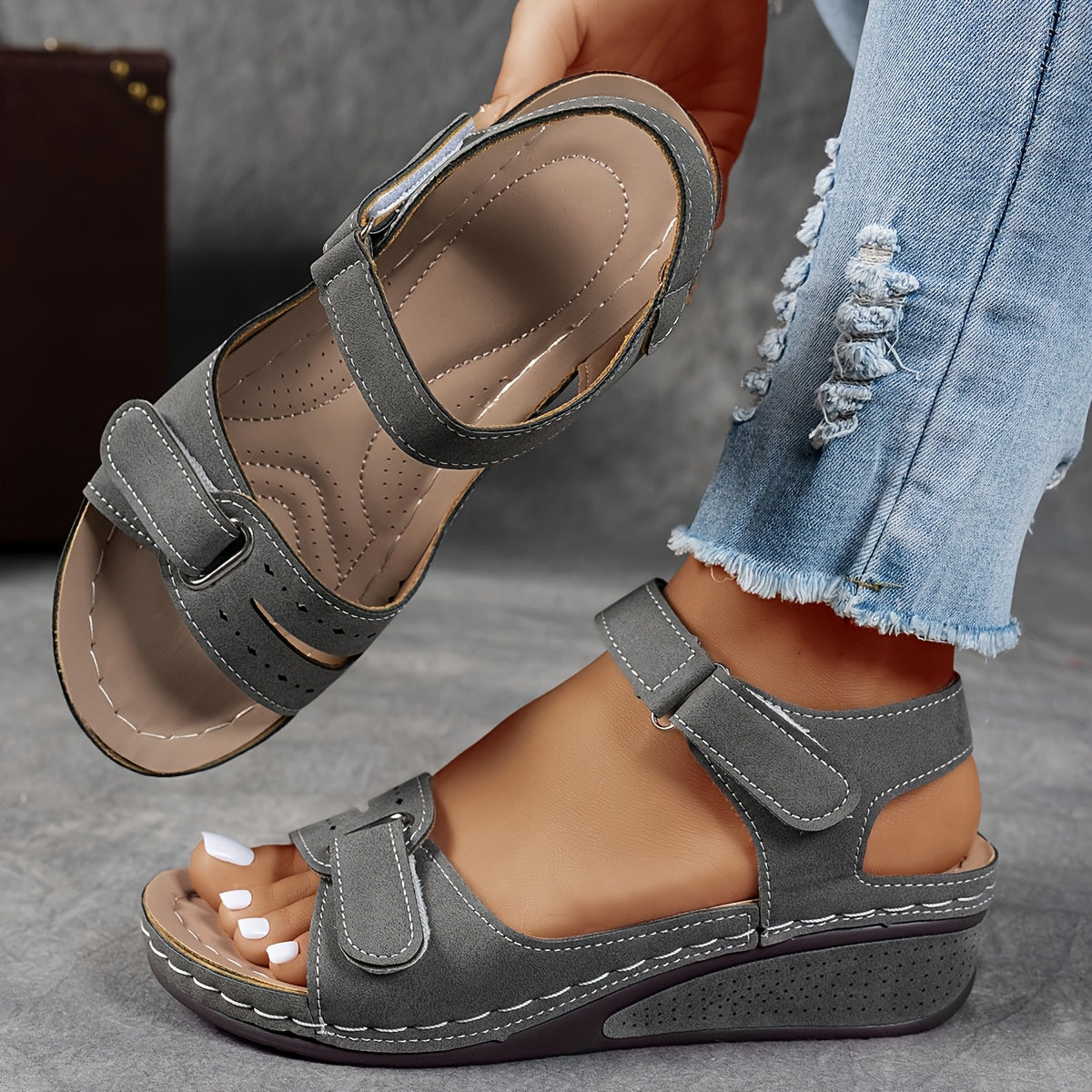 Sandales Orthopédiques Réglables Rembourrées Femme