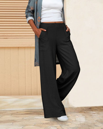 Pantalon Doux Décontracté Élastique Femme